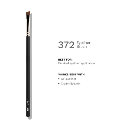 PAC Studio Eyeliner Brush 372 - Fine Tip Angled Eyeliner Brush, Suitable for Winged Liners or Filling Brows