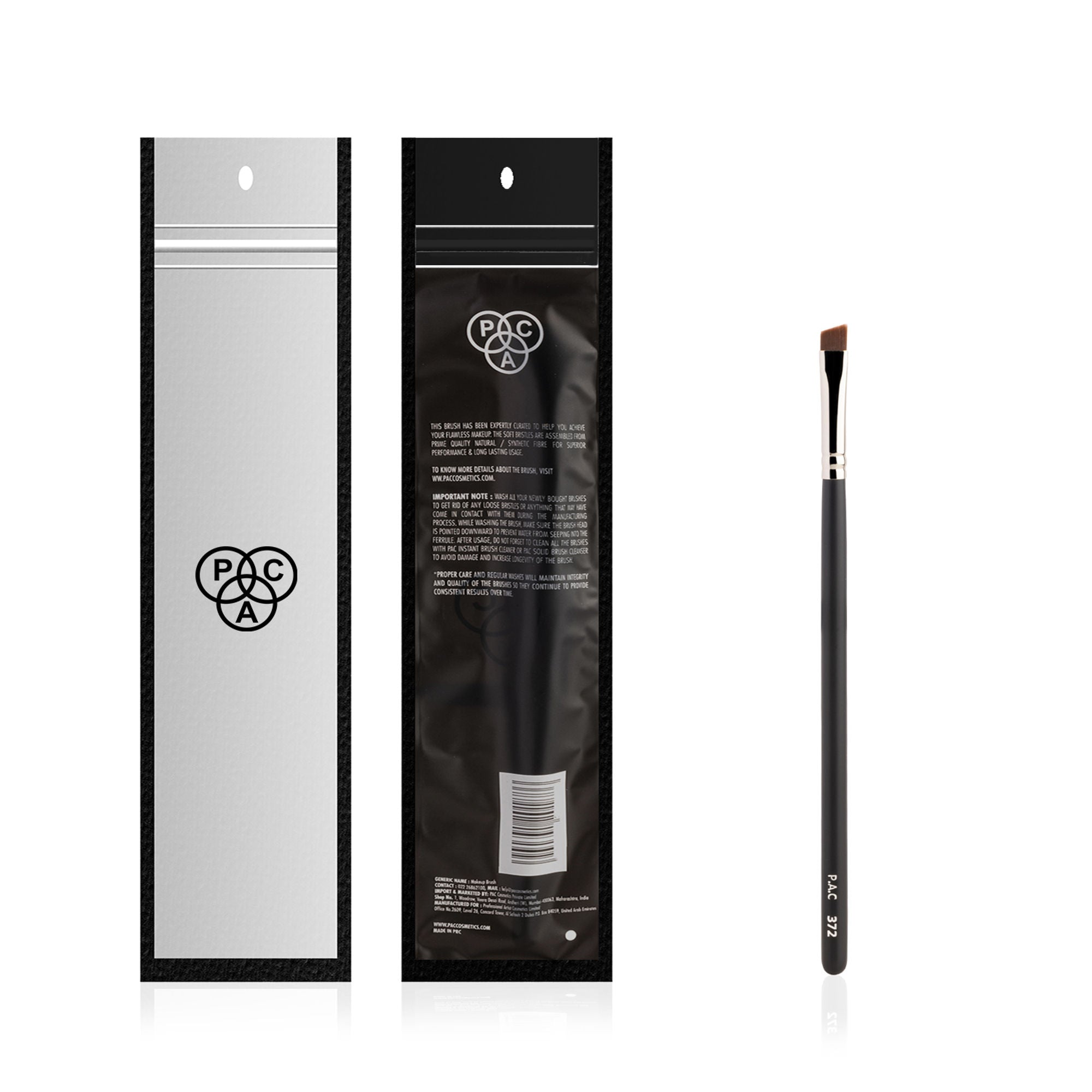 PAC Studio Eyeliner Brush 372 - Fine Tip Angled Eyeliner Brush, Suitable for Winged Liners or Filling Brows - Distacart