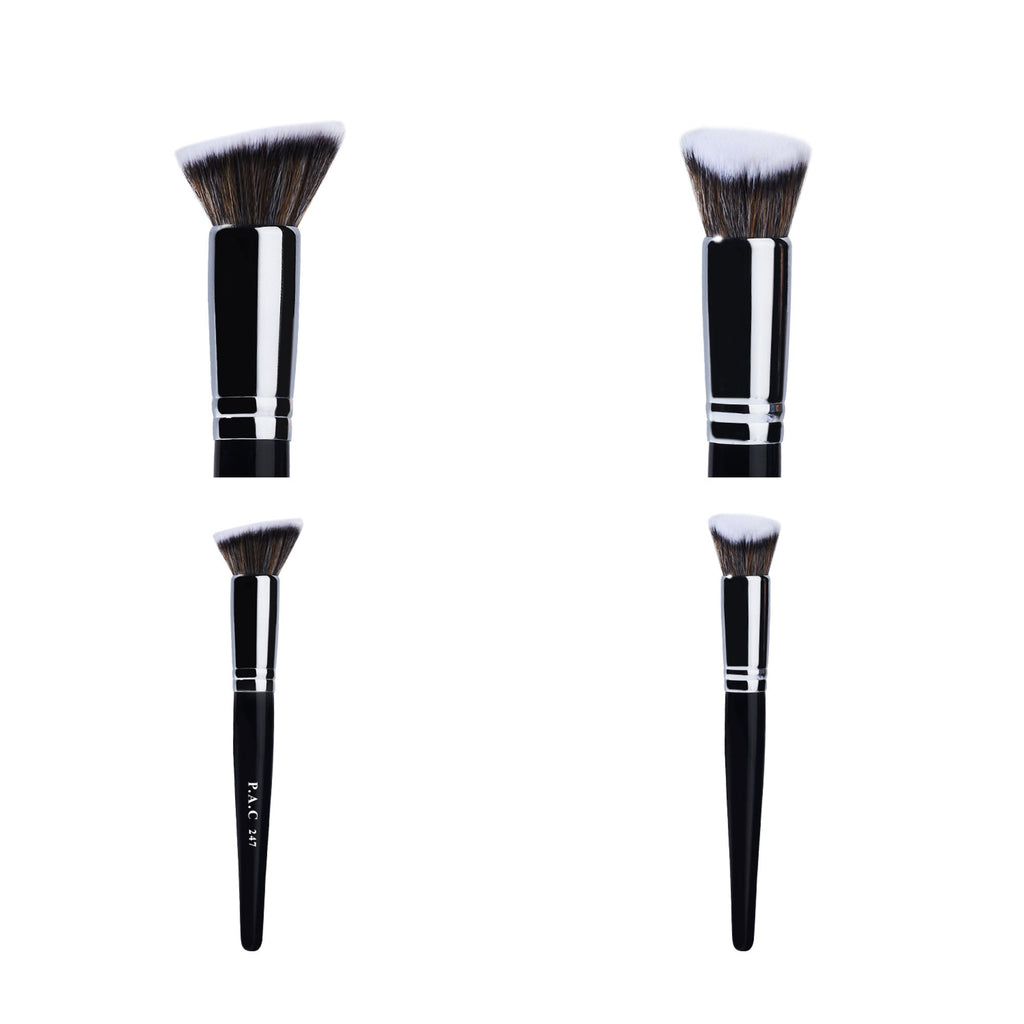 PAC Studio Contouring Brush 247 - Multi Functional Flat Angular Brush, Densely Packed Soft Bristles