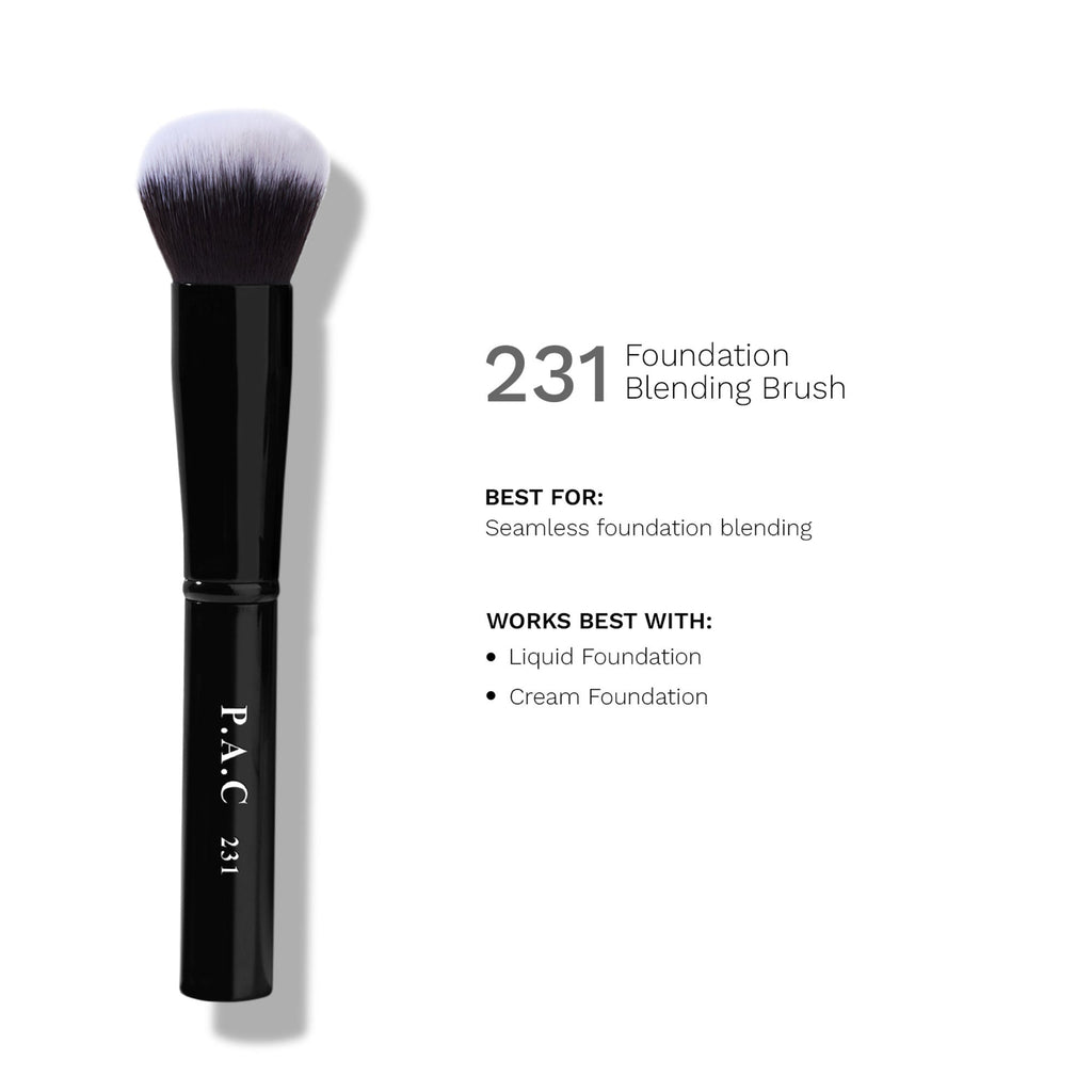 PAC Studio Foundation Blending Brush 231 - Round Shape, Dense Soft Synthetic Bristles for Easy Blending