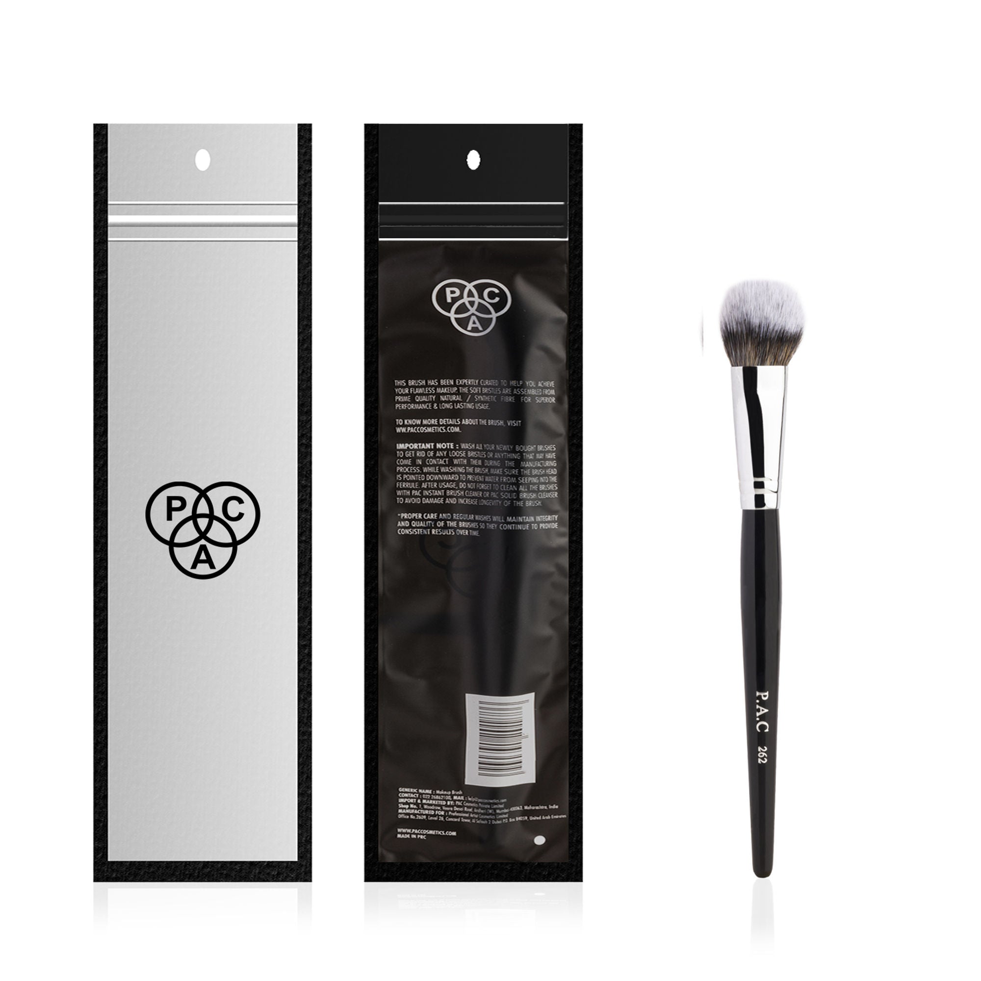 PAC Studio Blush Brush 262 - Small Tapered Dome Shaped, Multi Functional Use, Soft Synthetic Bristles