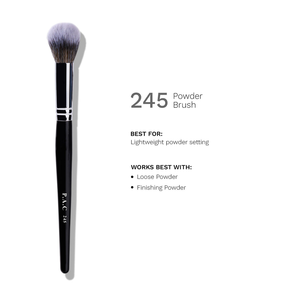 PAC Studio Powder Brush 245 - Medium Dome Shaped Sculpting Powder Brush, Feather Soft Synthetic Bristles