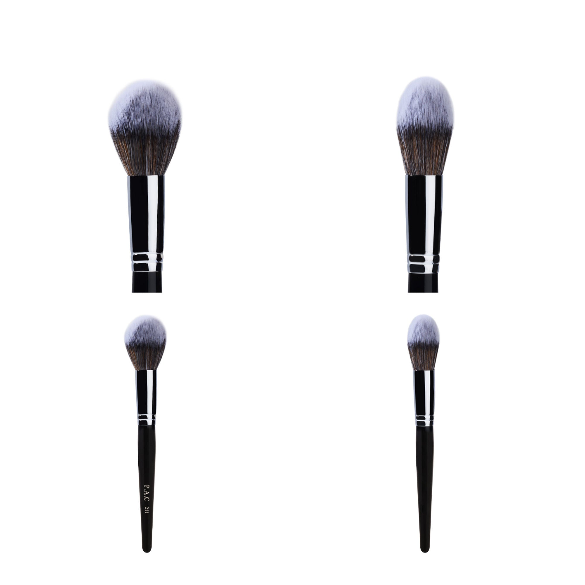 PAC Studio Powder Brush 211 - Fluffy Tapered Multi-Functional Brush for Loose Powder Compact Blush Bronzer