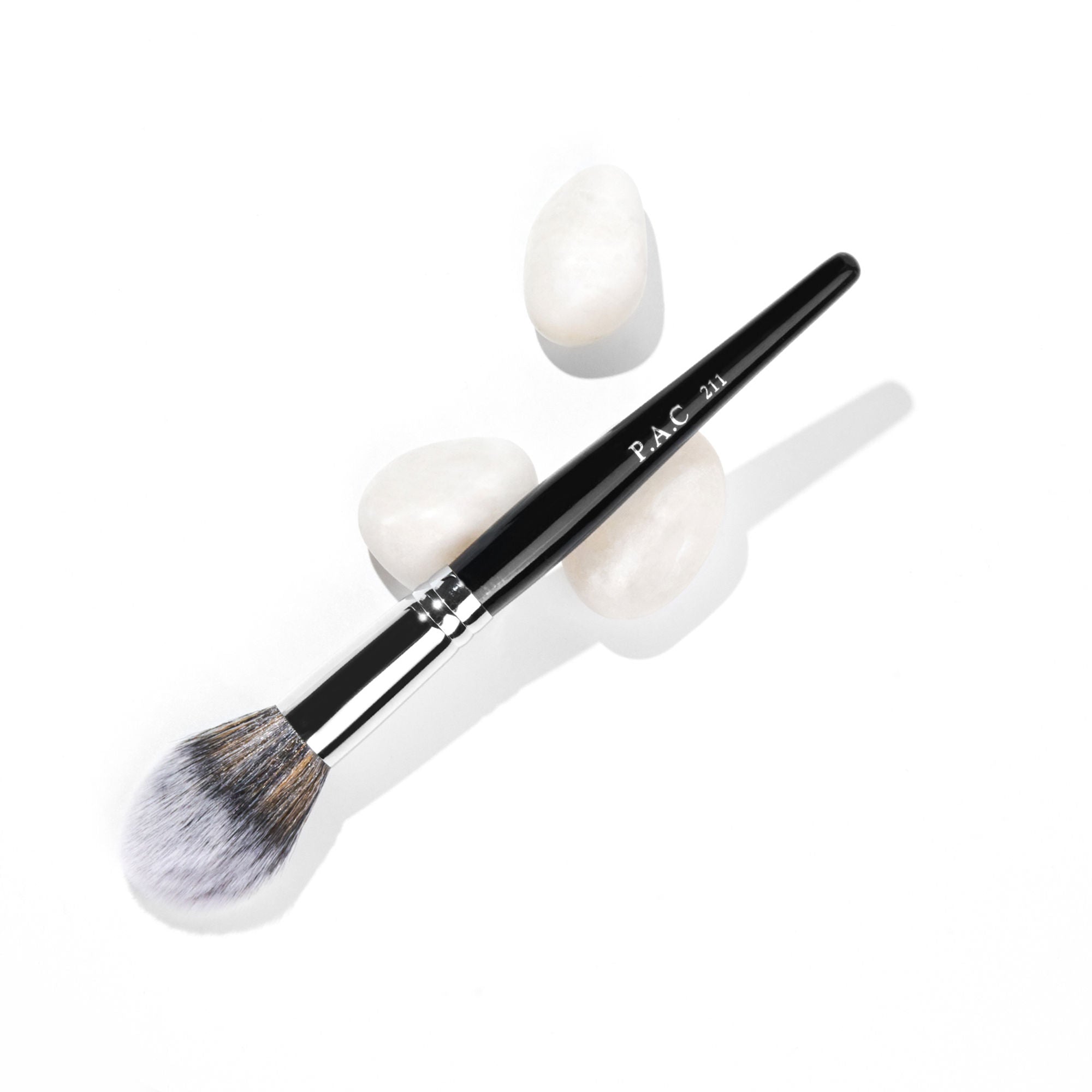 PAC Studio Powder Brush 211 - Fluffy Tapered Multi-Functional Brush for Loose Powder Compact Blush Bronzer