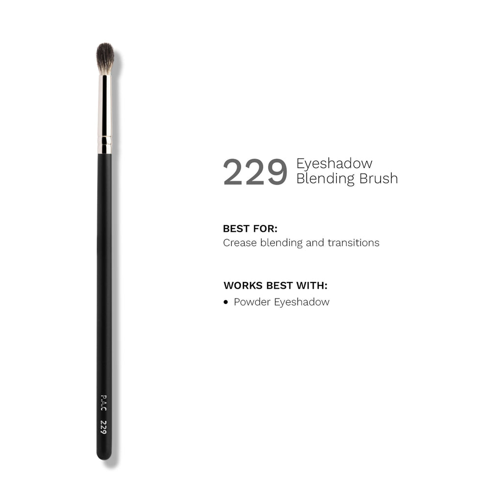 PAC Studio Eyeshadow Blending Brush 229 - Small Ultra Soft Bristles for Precise Shadow Blending