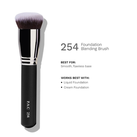 PAC Studio Foundation Blending Brush 254 -Densely Packed Large Dome Shaped Brush, Full Coverage Application
