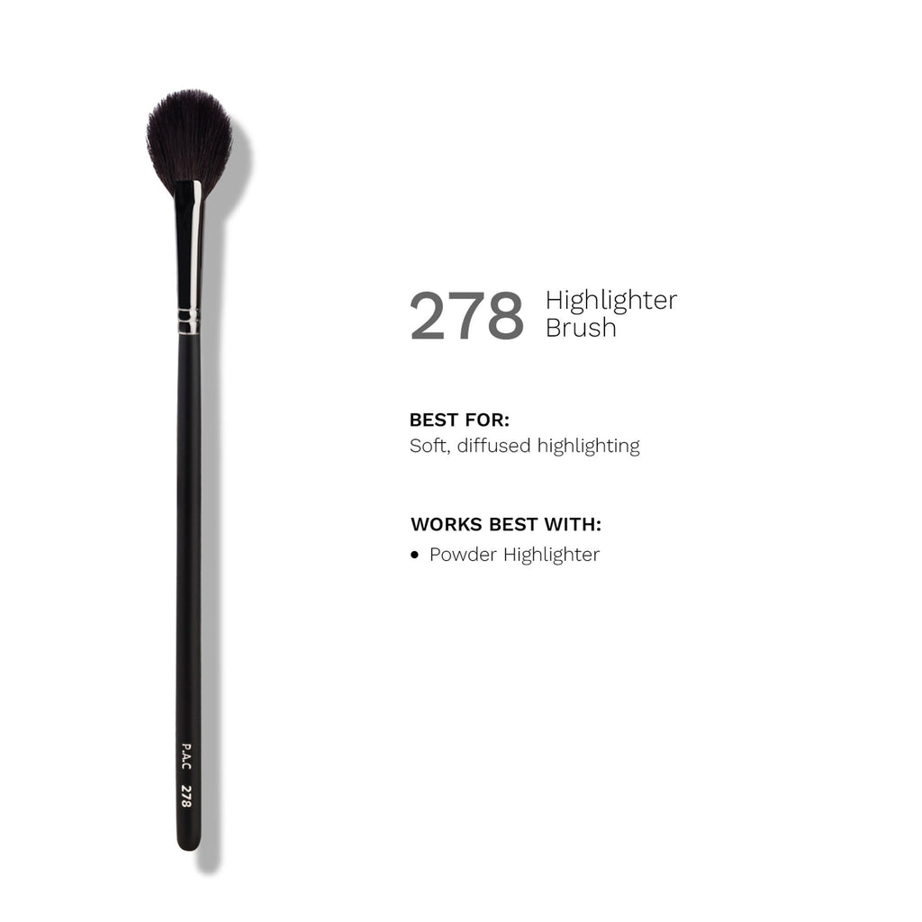 PAC Studio Highlighter Brush 278 - Medium Highlighter Brush, Soft Natural Bristles,