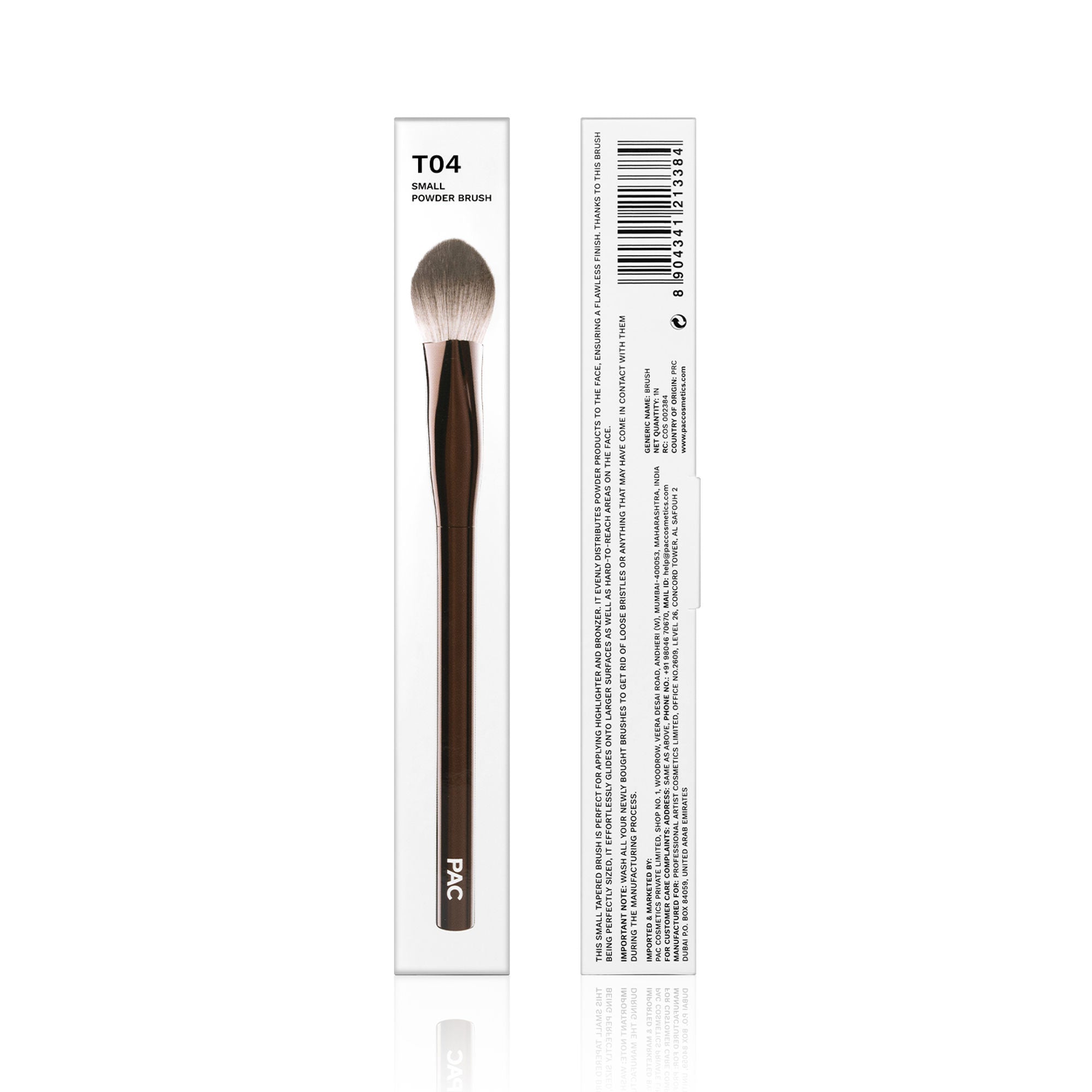 PAC Studio T04 Small Powder Brush - Buff & Blend With Precision, Dense Bristles, Ideal for Under Eyes