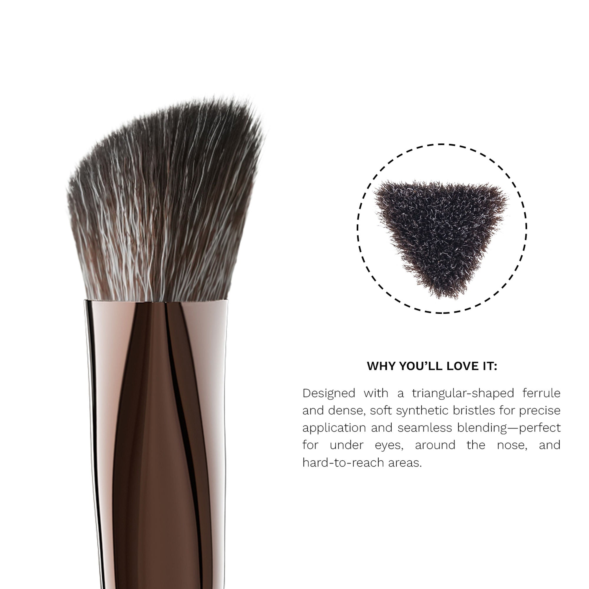 PAC Studio T05 Concealer Buffer Brush - Fluffy Synethetic Bristles for Effortless Concealer Blending