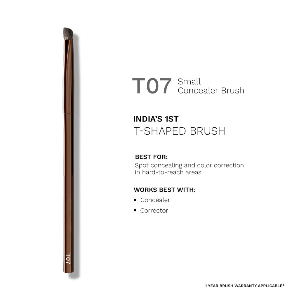 PAC Studio T07 Small Concealer Brush - Precision Tip for Spot Concealing, Eyeshadow Application & Blending