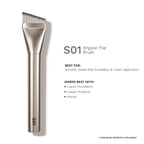 PAC Studio S01 Angular Flat Brush -Ideal for Moisturizers Primers & Foundations, Smooth Uniform Application