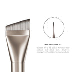 PAC Studio S01 Angular Flat Brush -Ideal for Moisturizers Primers & Foundations, Smooth Uniform Application