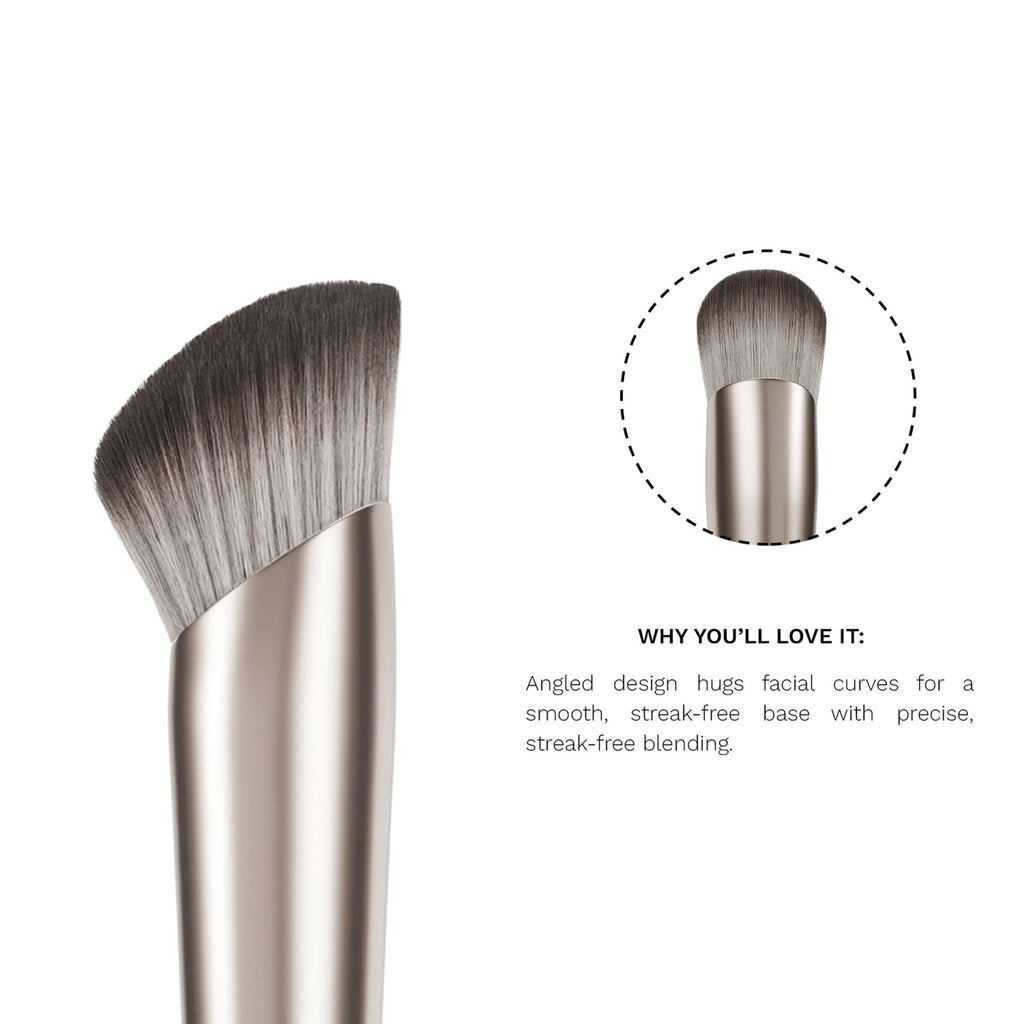 PAC Studio S02 Angular Foundation Brush - Angled for Superior Control, Even Coverage & Streak Free Finish