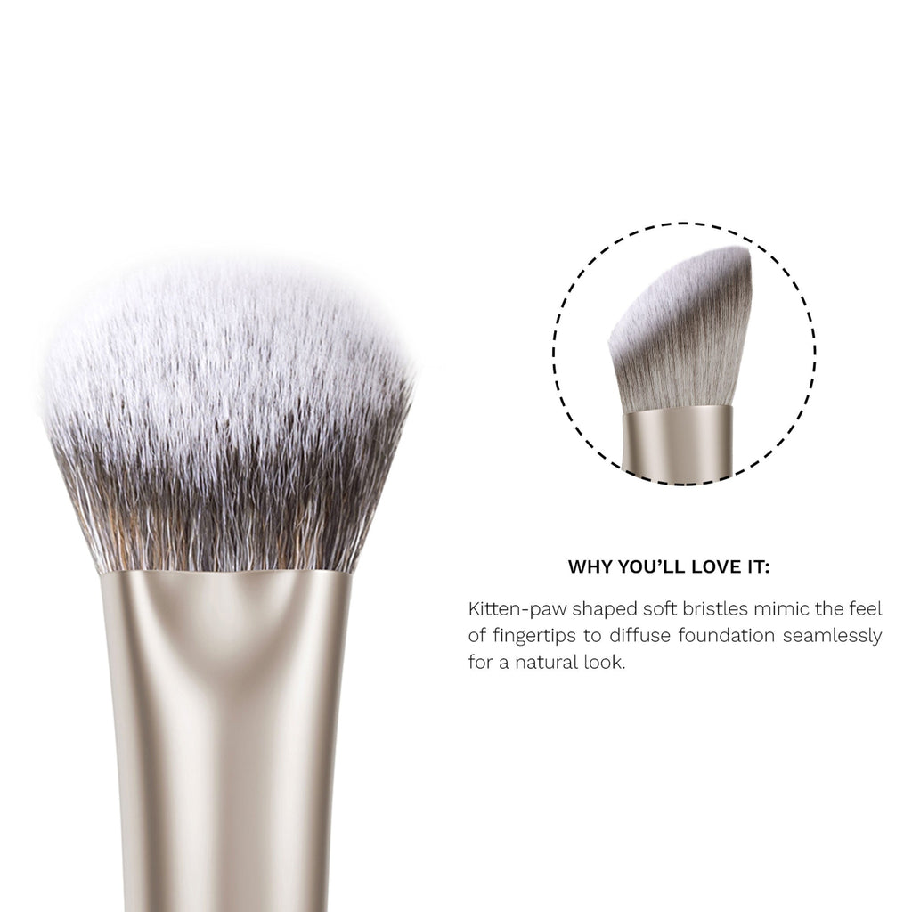 PAC Studio S03 Foundation Blending Brush - Creates Airbrush Finish, Designed for Post Application Blending