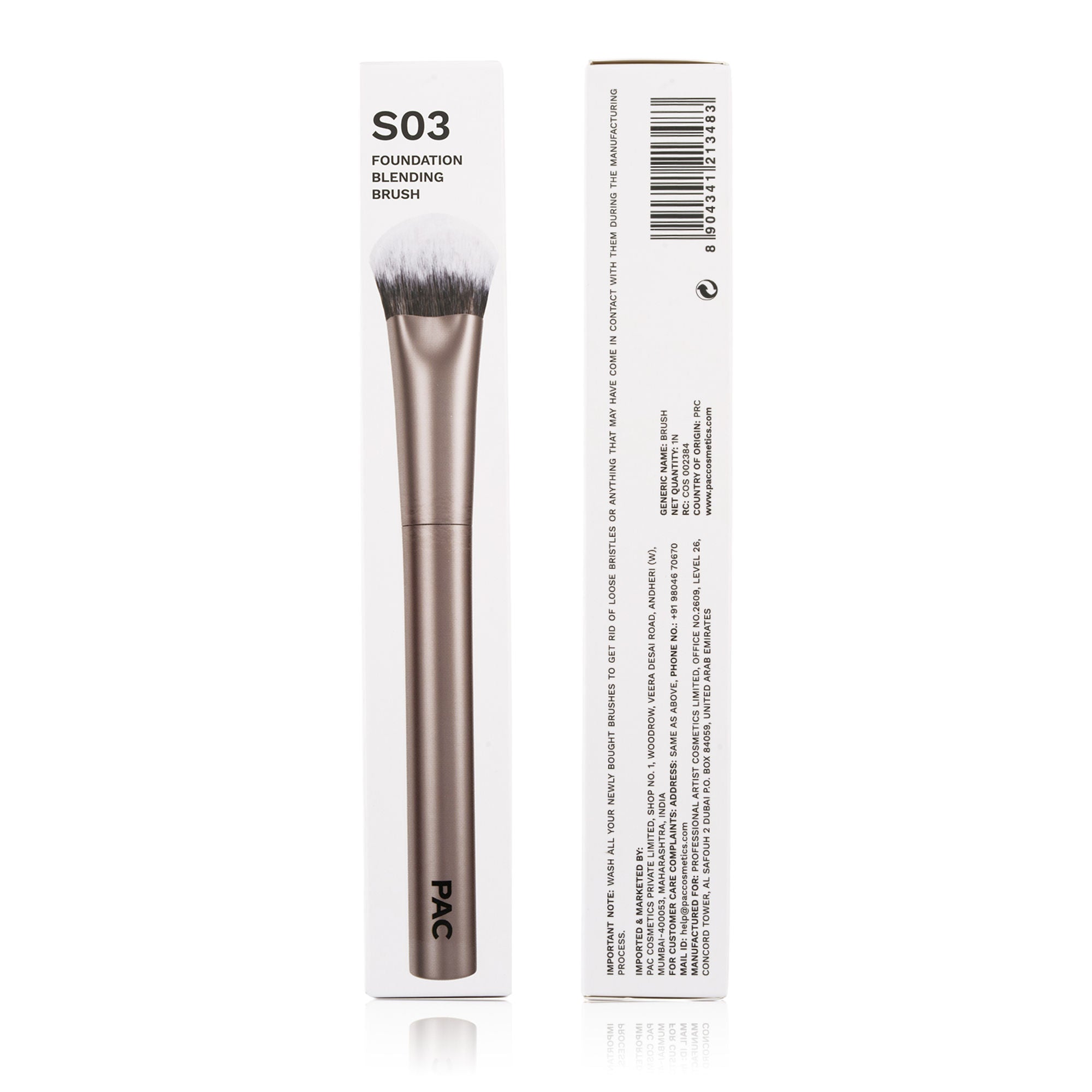 PAC Studio S03 Foundation Blending Brush - Creates Airbrush Finish, Designed for Post Application Blending