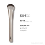 PAC Studio S04 Blush Brush - Fluffy Expertly Angled Blush Brush, Works Effortlessly with All Formulas