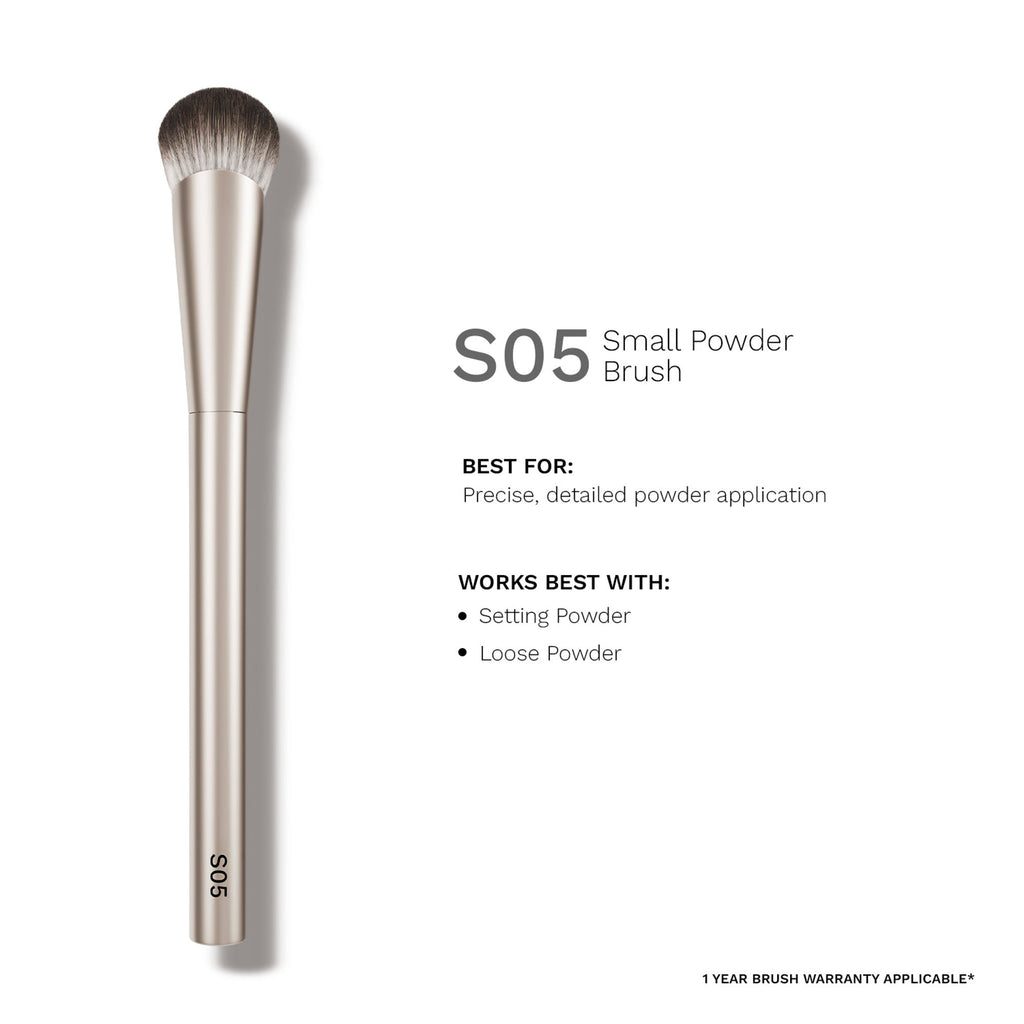 PAC Studio S05 Small Powder Brush - Tapered Powder Brush for Expert Precision, Ideal for Under Eye Baking