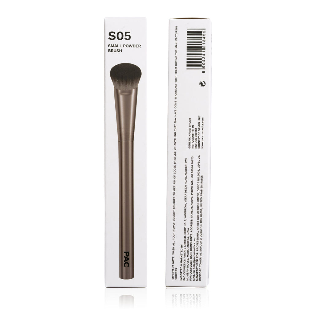 PAC Studio S05 Small Powder Brush - Tapered Powder Brush for Expert Precision, Ideal for Under Eye Baking