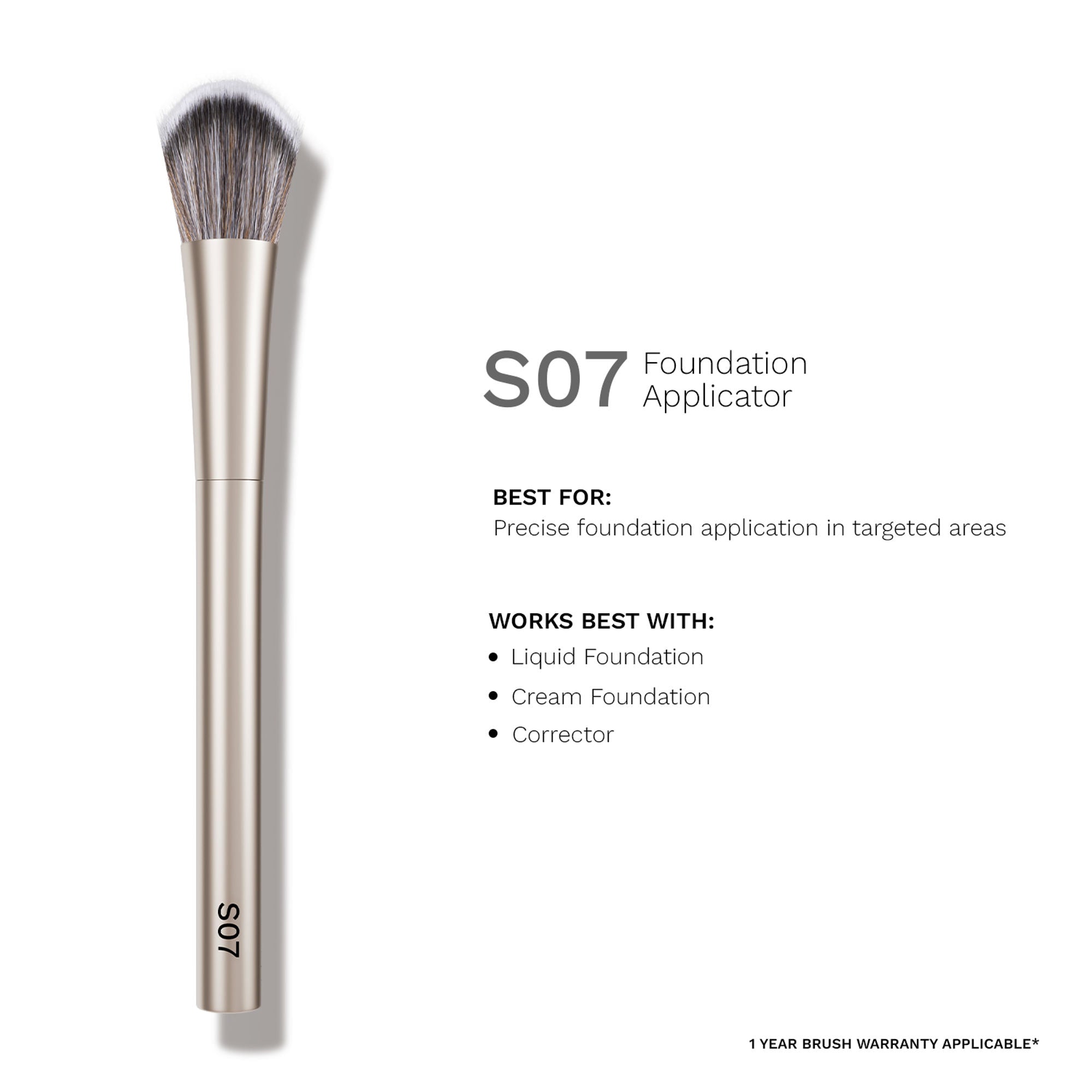 PAC Studio S07 Foundation Applicator - Unique Kitten Paw Shape, Ensures Smooth Blending, Streak Free Finish