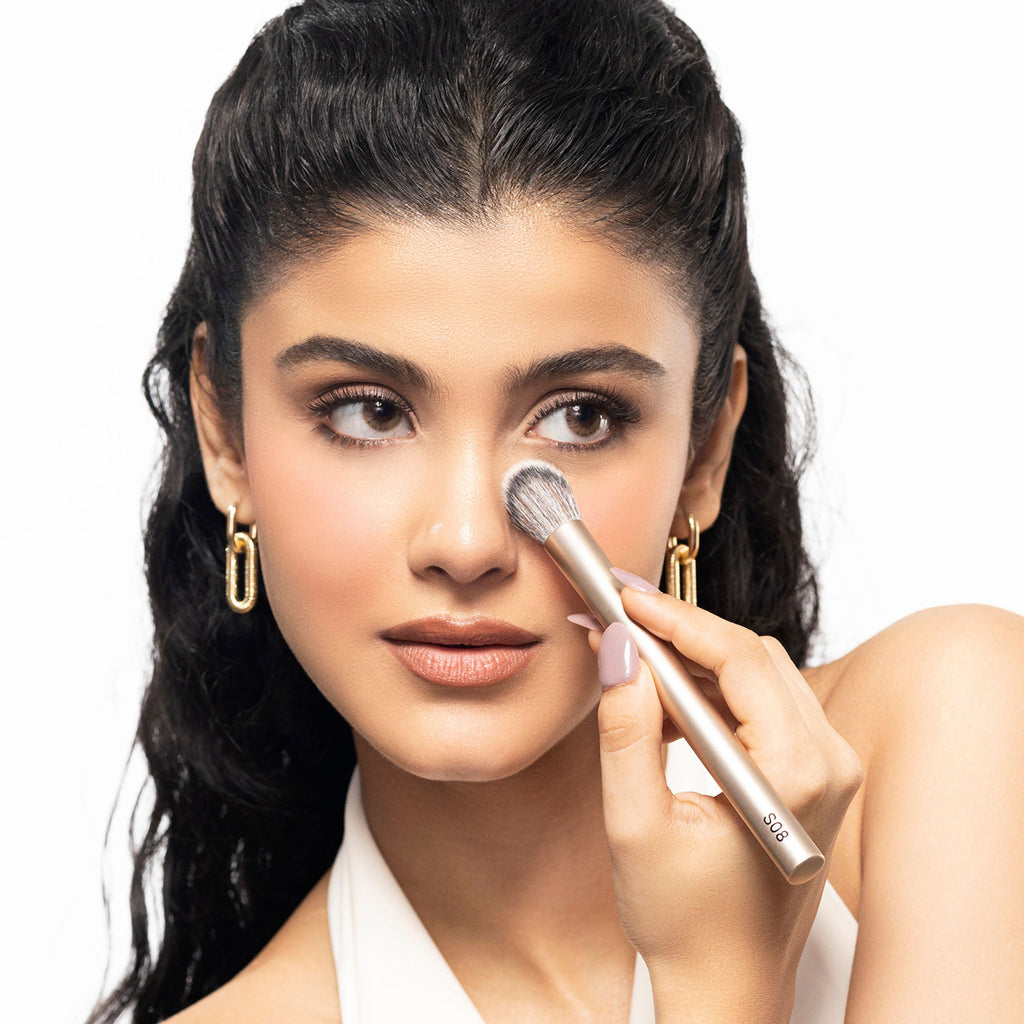 PAC Studio S08 Concealer Blending Brush - Dome Shaped Lightly Packed Bristles, Ensures Effortless Blending