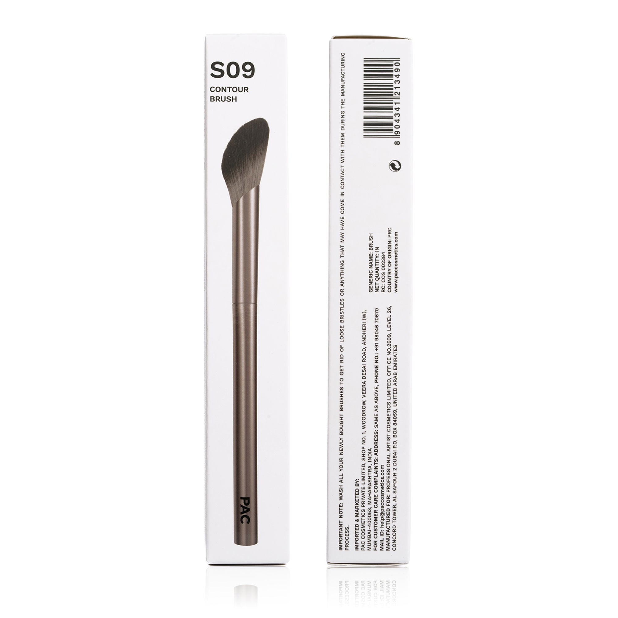 PAC Studio S09 Contour Brush - Lightly Packed Fluffy Angular Brush Ideal to Contour Face Neck & Collarbone