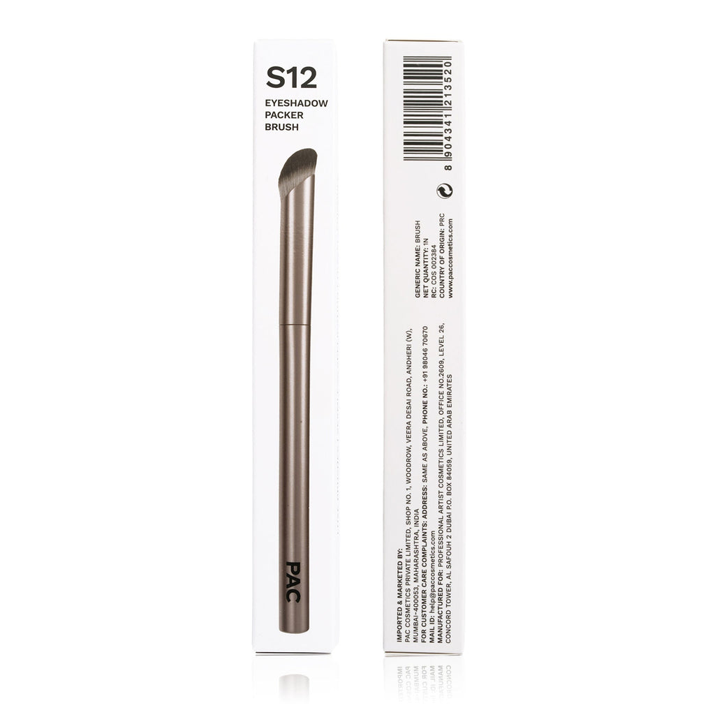 PAC Studio S12 Eyeshadow Packer Brush - Dome Shaped Ideal for Detailed Application, Works with all Formulas