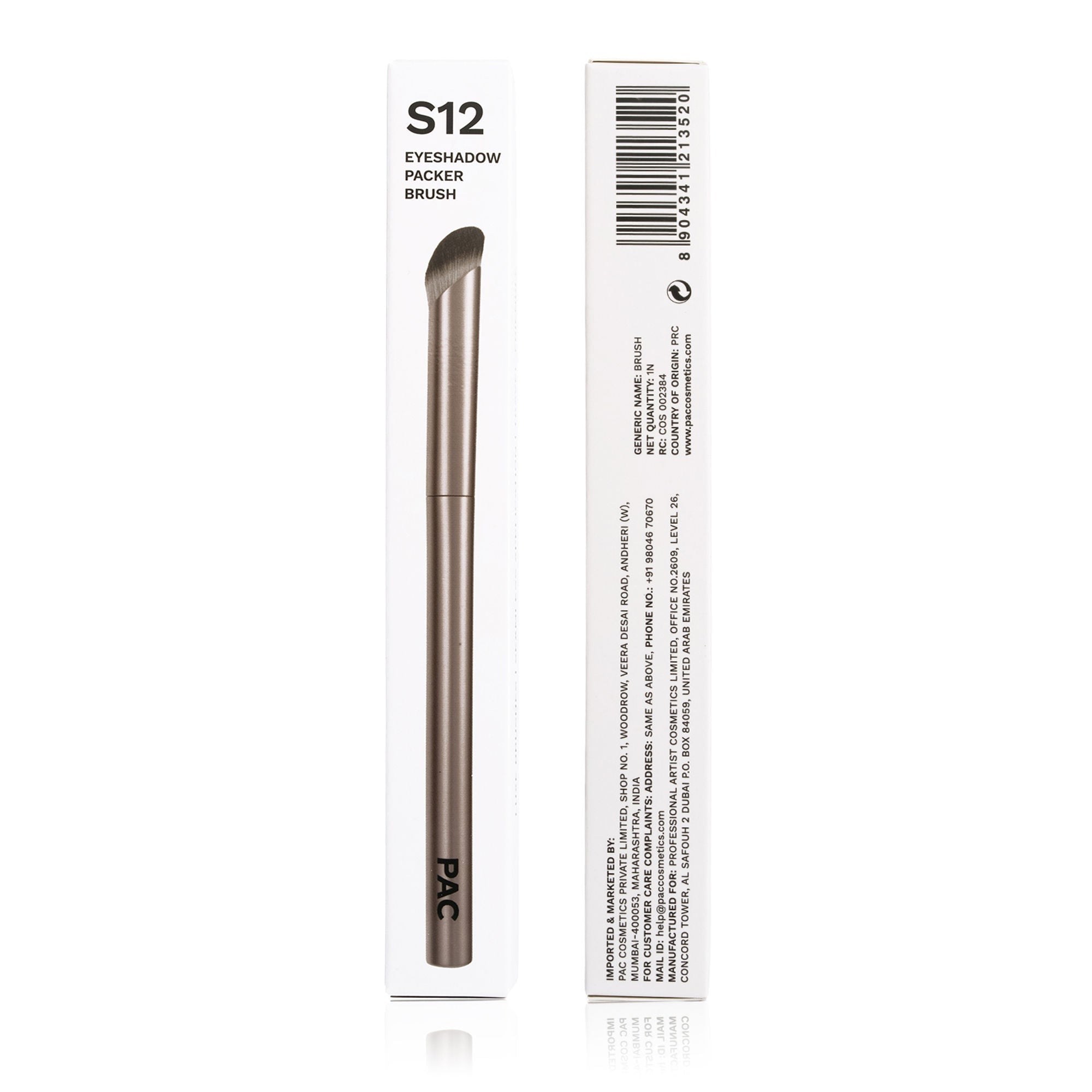 PAC Studio S12 Eyeshadow Packer Brush - Dome Shaped Ideal for Detailed Application, Works with all Formulas