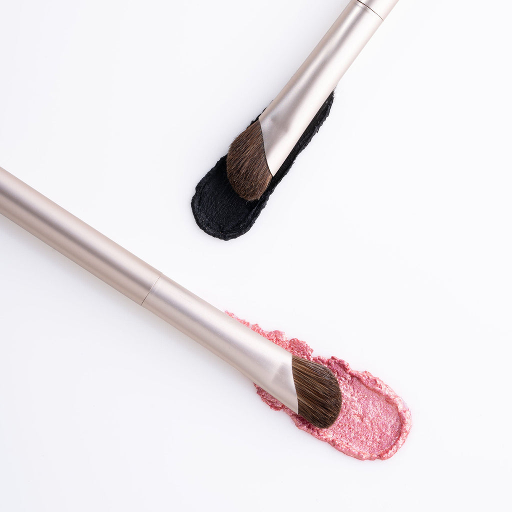 PAC Studio S14 Small Angular Powder Brush - Short Angled Brush for Precise Detailing & Lash Line Definition