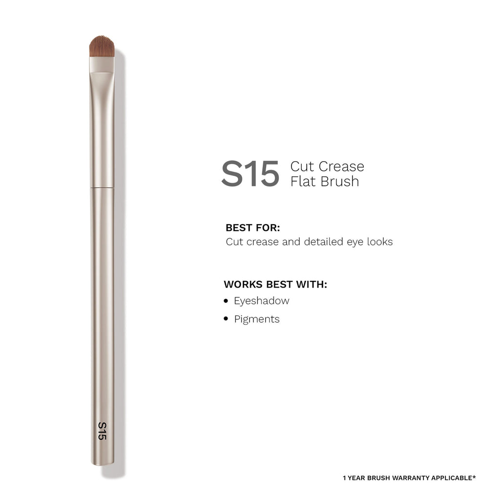PAC Studio S15 Cut Crease Flat Brush - Great for Detailed Eye Work, Precise Glitter Shimmer Placement