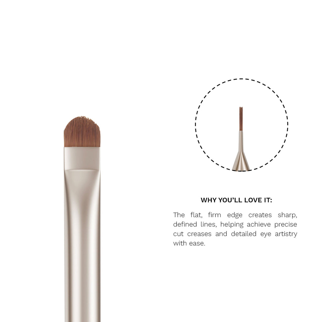 PAC Studio S15 Cut Crease Flat Brush - Great for Detailed Eye Work, Precise Glitter Shimmer Placement