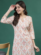 Sangria Printed Straight Kurtas