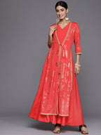 Ahalyaa Floral Printed Ethnic Maxi Dress - Distacart