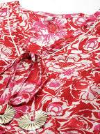 Ahalyaa Women's Traditional wear Ethnic Dress - Red - Distacart