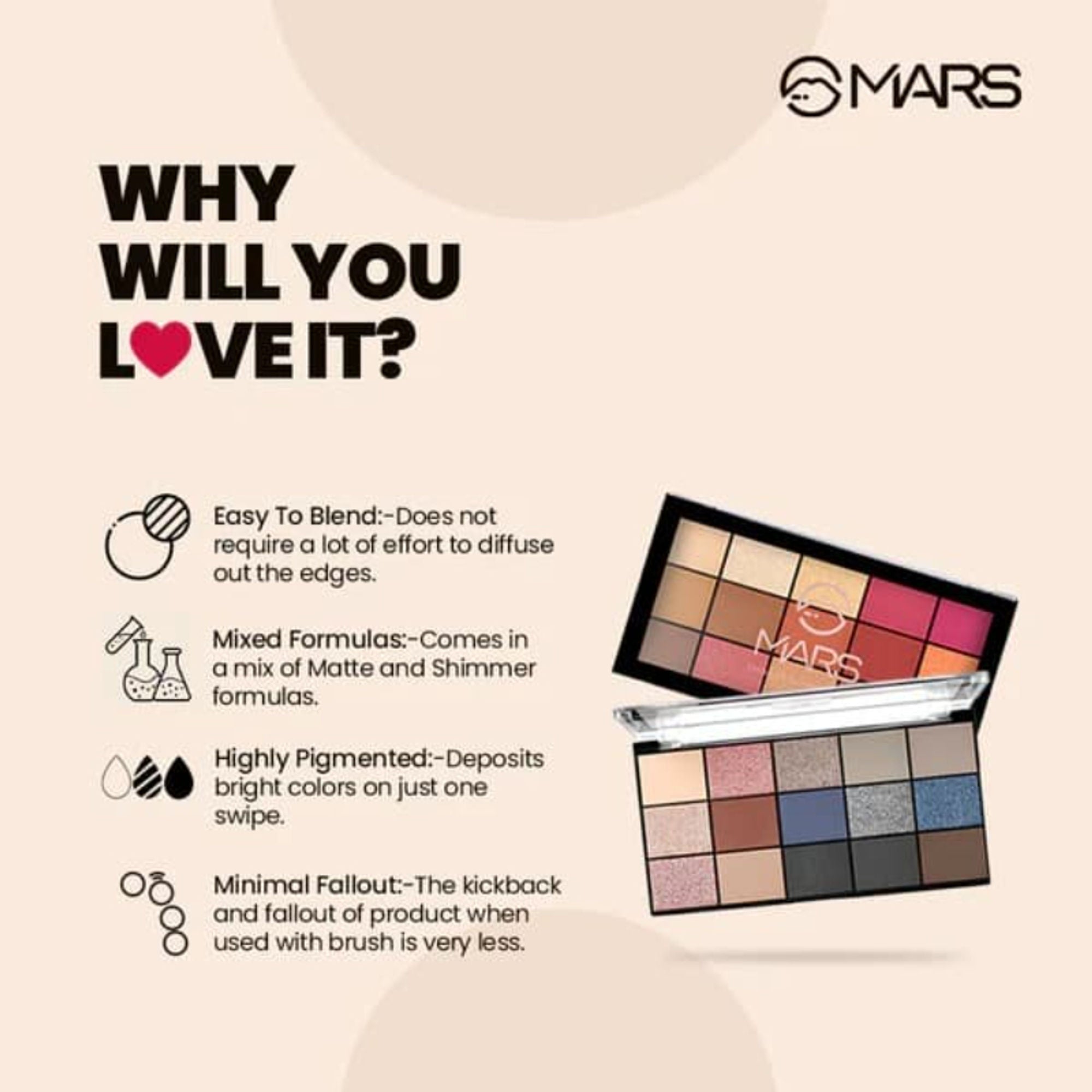 MARS Cosmetics Fantasy 15 Eyeshadow Palette - 1