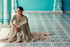 Anaita Cream Embroidery Work Saree With Jacquard Work Blouse Piece - Distacart