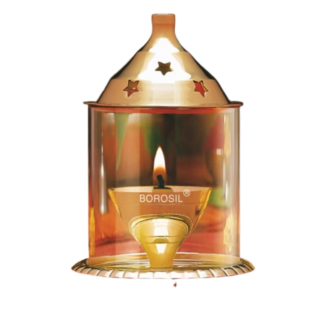 Borosil Akhand Diya (Large, Brass) - Distacart