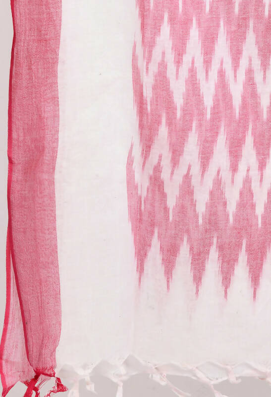 Mominos Fashion Moeza Women's Handloom Cotton Ikkat Baby Pink Dupatta - Distacart
