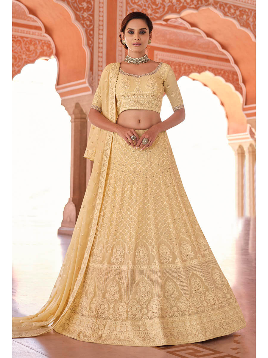 Myra Off White Embroidered Designer Lehenga Choli