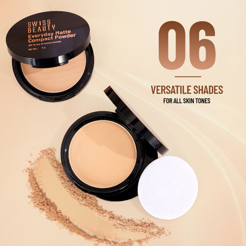 Swiss Beauty Everyday Matte Compact - 1 Ivory - Distacart