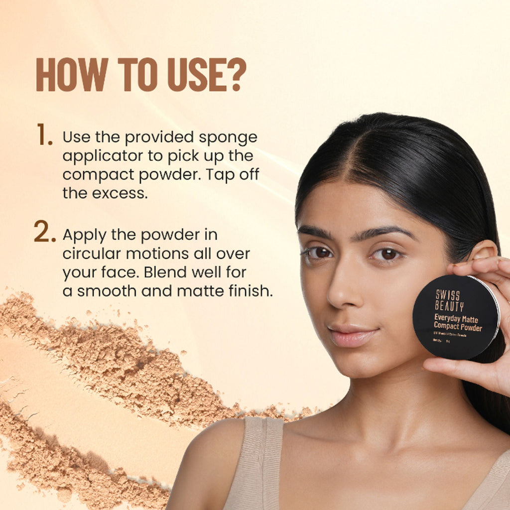 Swiss Beauty Everyday Matte Compact - 1 Ivory - Distacart