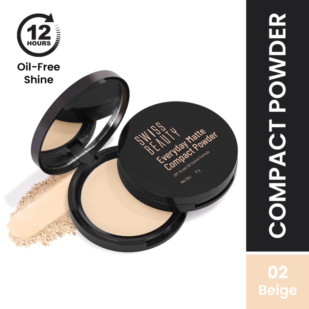 Swiss Beauty Everyday Matte Compact - 2 Beige