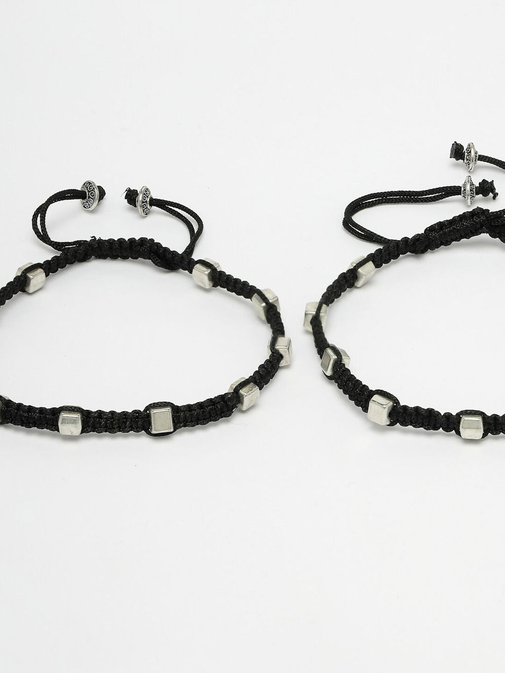 NVR Women's Evil Eye Adjustable Black Anklets - Distacart
