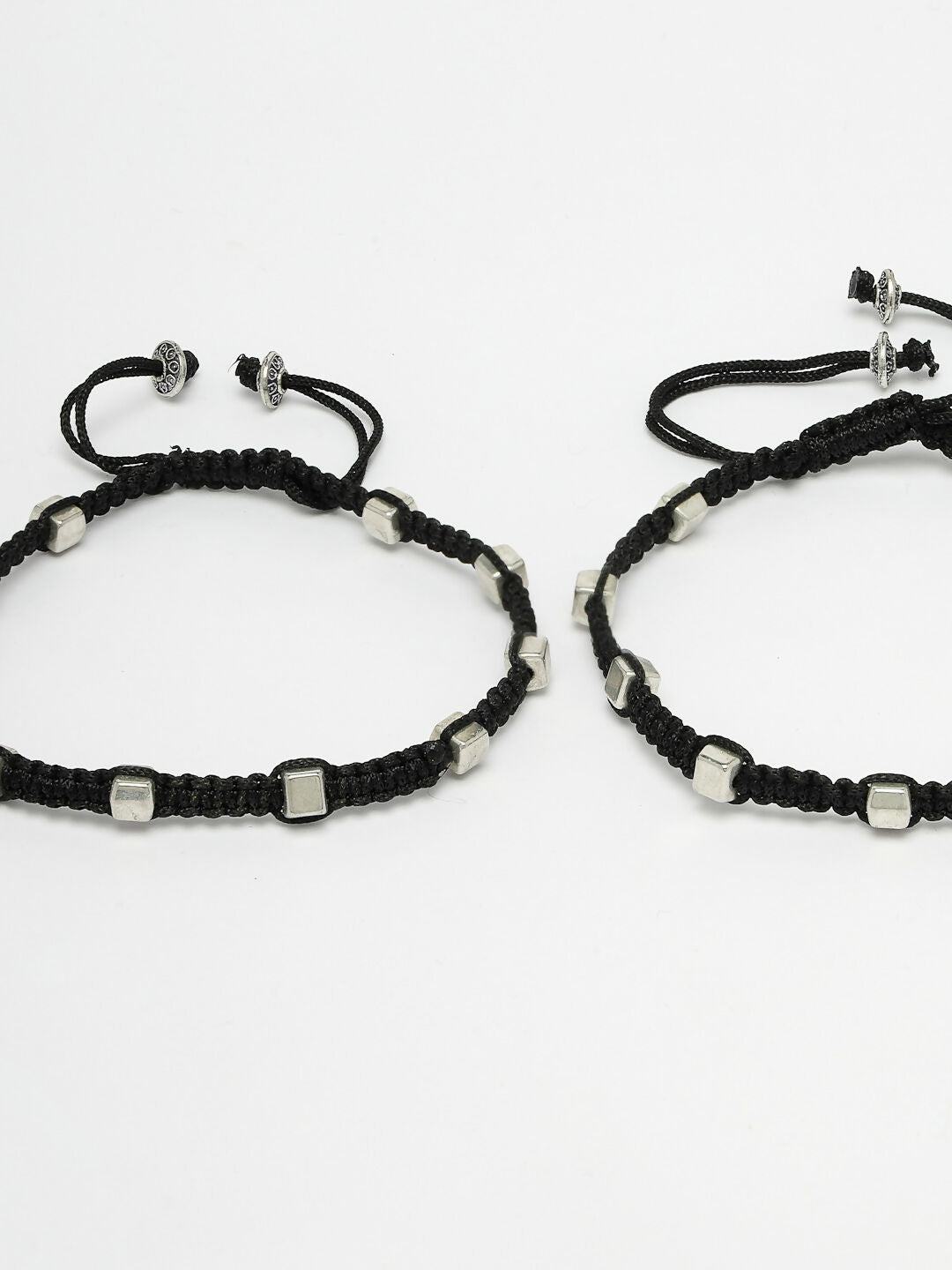 NVR Women's Evil Eye Adjustable Black Anklets - Distacart