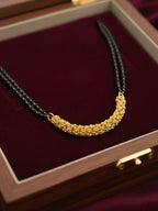 NVR Women Gold Plated Black Beaded Mangalsutra - Distacart