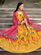 Myra Yellow Silk Embroidered Designer Lehenga Choli