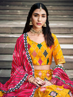 Myra Yellow Silk Embroidered Designer Lehenga Choli