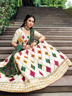 Myra White Silk Embroidered Designer Lehenga Choli