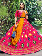 Myra Rani Pink Silk Embroidered Designer Lehenga Choli