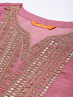 Indo Era Floral Embroidered Sequinned Kurta with Trousers & With Dupatta - Distacart