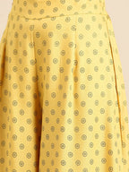 All About You Women Yellow Printed Kurta with Palazzos & Dupatta